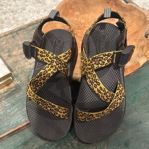 Chaco Wild Pattern Sandals - Yellow and Black